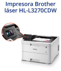 HL-L3270CDW Impresora láser LED color de alta velocidad con red cableada, WiFi, conexión móvi, NFC e impresión automática a doble cara